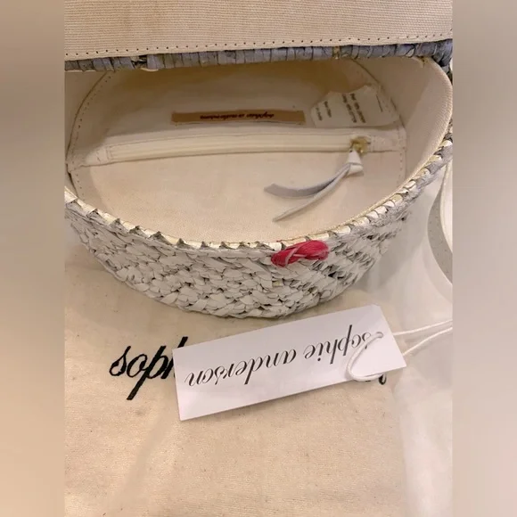 Sophie Anderson Nilsa round circle woven crossbody shoulder purse - Picture 4 of 4